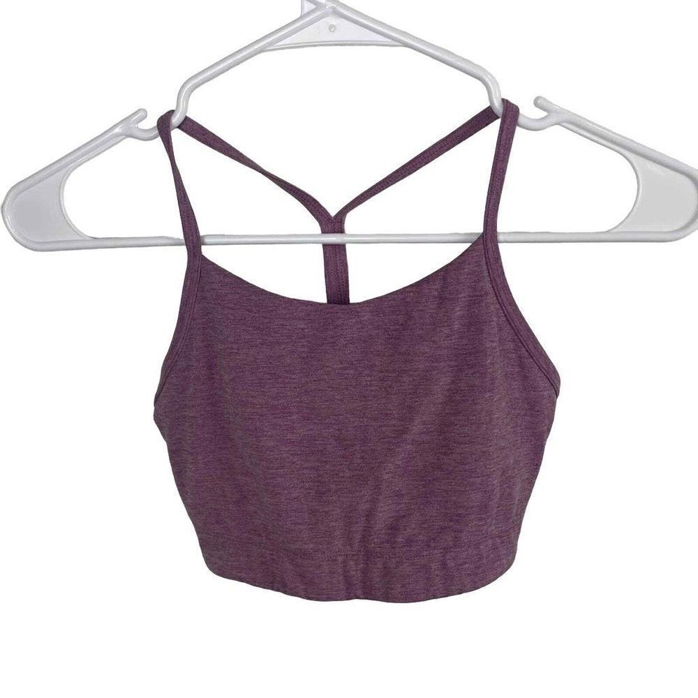 Stori. Pink Purple Longline Sports‎ Bra Cropped Tank Top Size 4